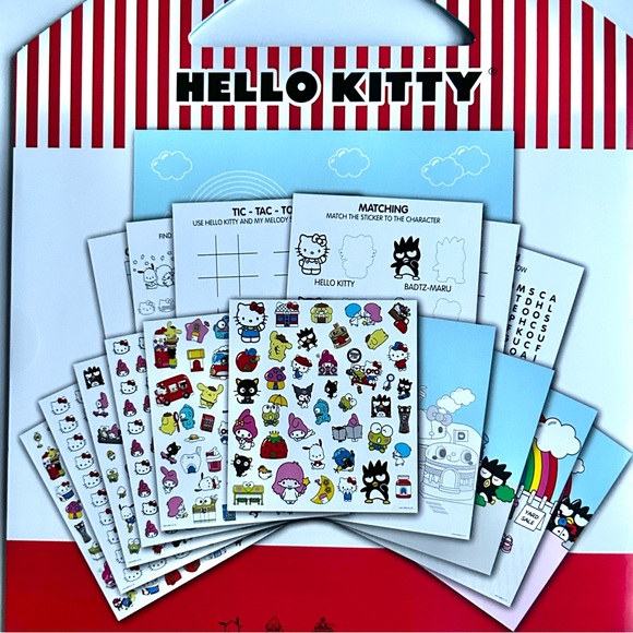 ❤️(HK0020) Hello Kitty Lover’s Adorable Blue & White Tote 10-Piece Fun Bundle! - Picture 6 of 16